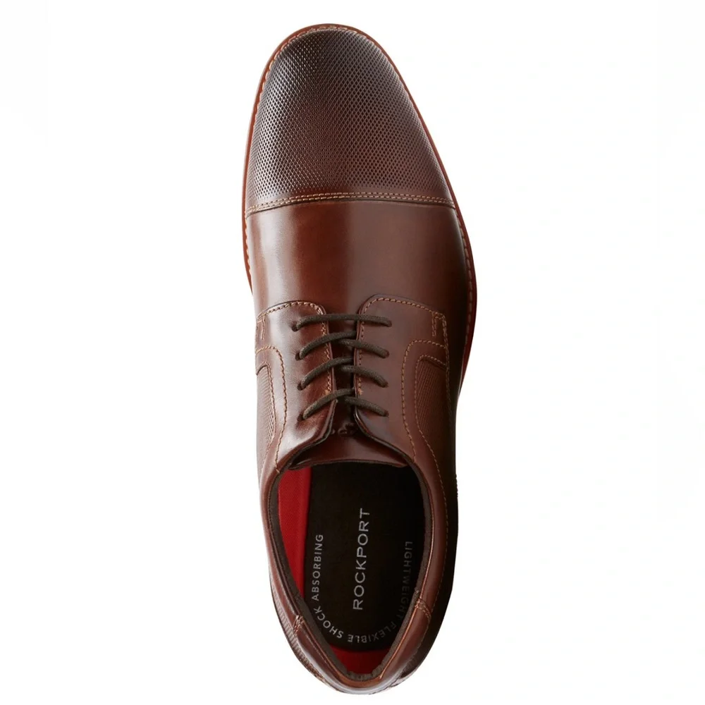 Rockport Blucher Cap-Toe brown Oxfords‎ size 9